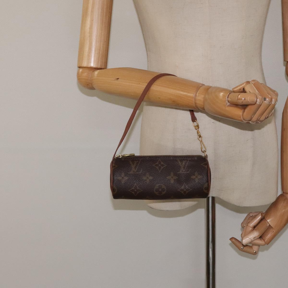 LOUIS VUITTON Monogram Papillon Pouch LV Auth 123429