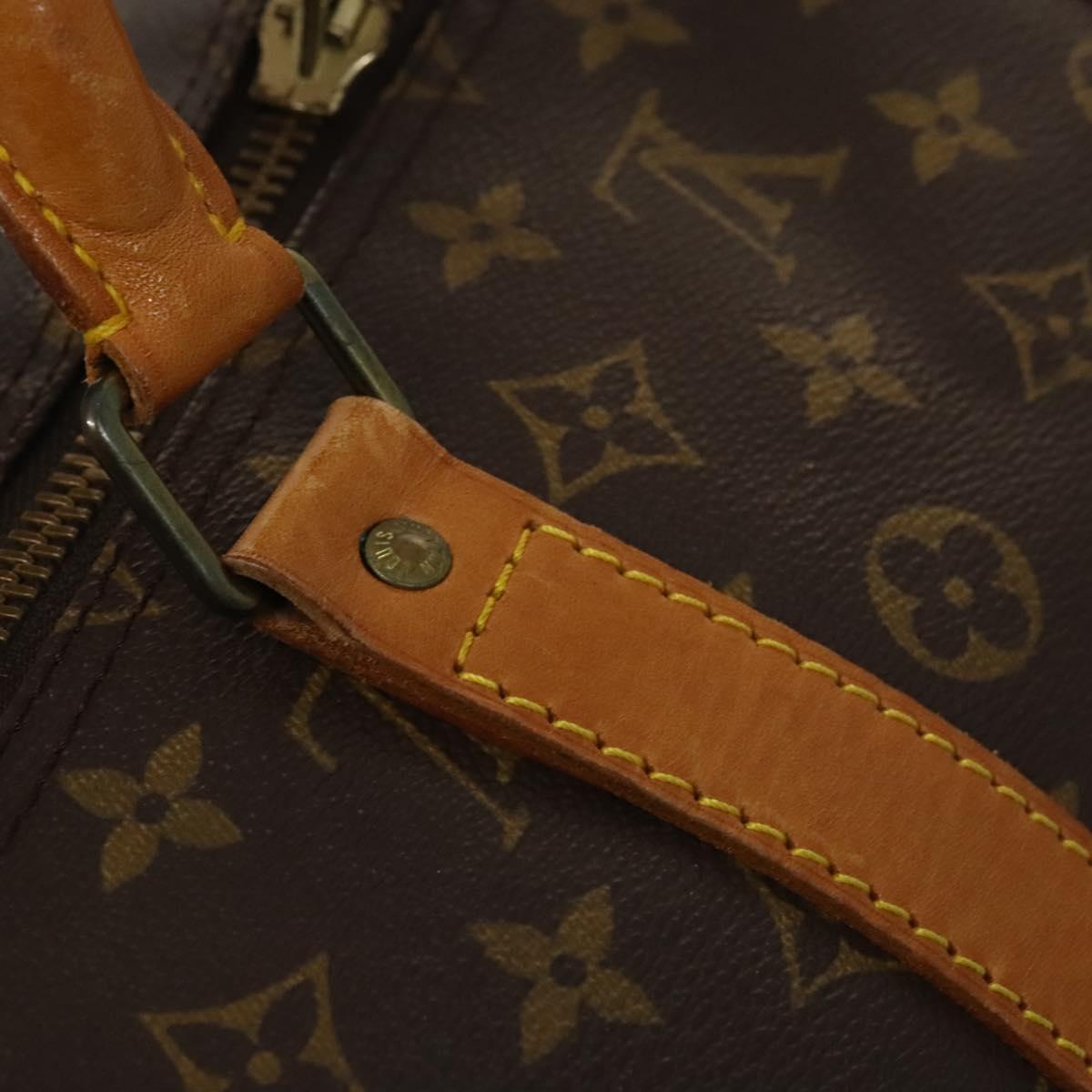 LOUIS VUITTON Monogram Keepall 55 Boston Bag M41424 LV Auth 123436