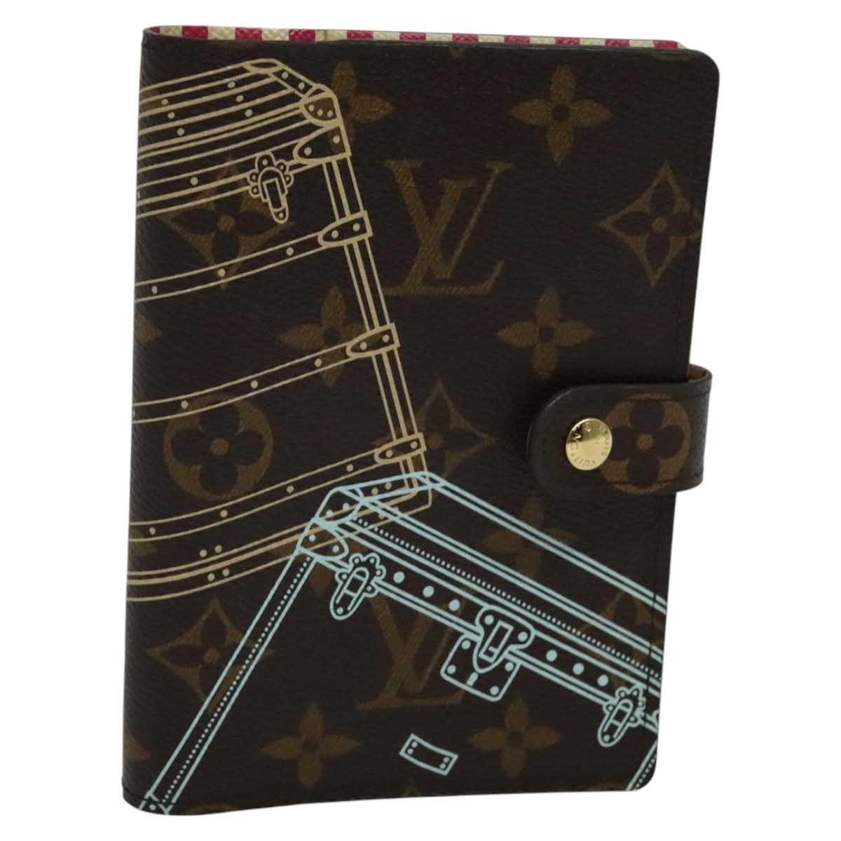 LOUIS VUITTON Monogram Trunk Agenda PM Day Planner Cover R20031 LV Auth 123439