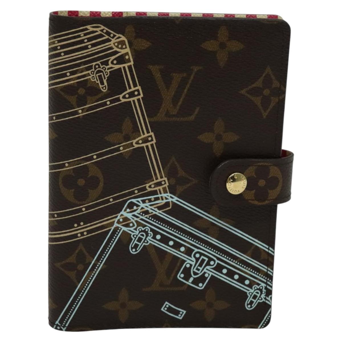LOUIS VUITTON Monogram Trunk Agenda PM Day Planner Cover R20031 LV Auth 123439