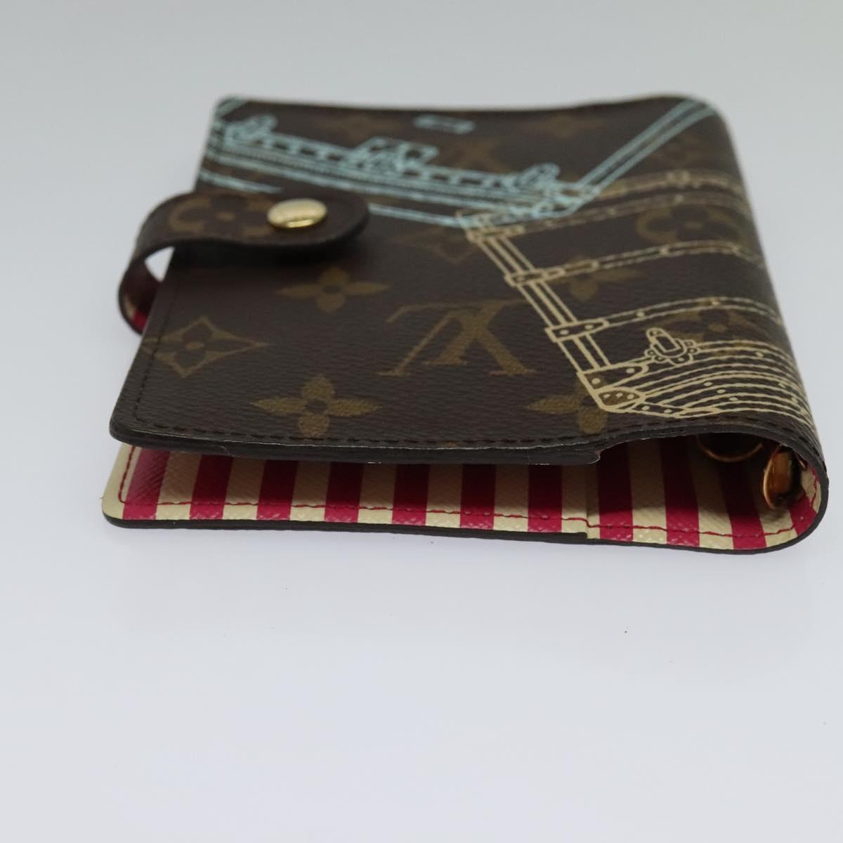 LOUIS VUITTON Monogram Trunk Agenda PM Day Planner Cover R20031 LV Auth 123439