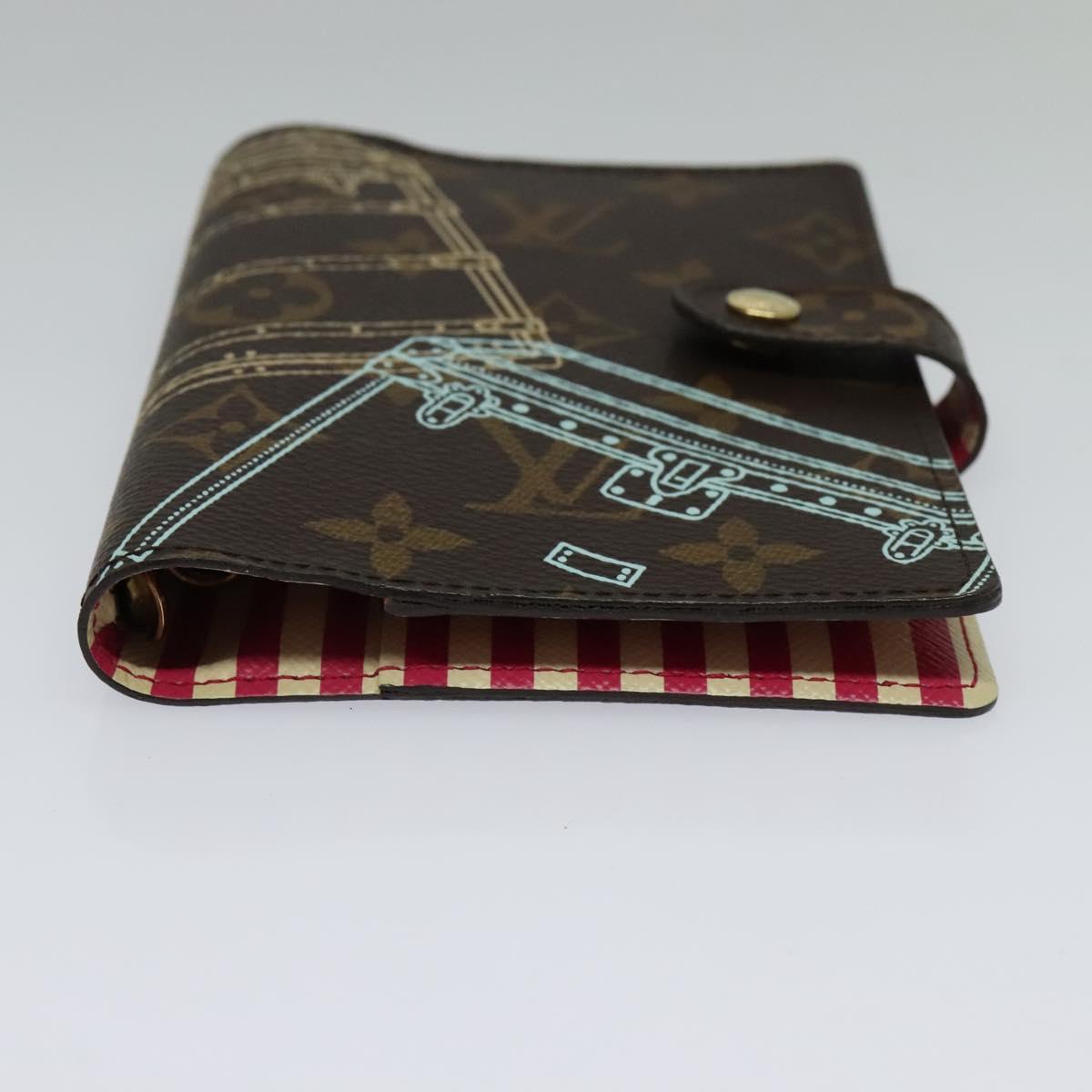 LOUIS VUITTON Monogram Trunk Agenda PM Day Planner Cover R20031 LV Auth 123439