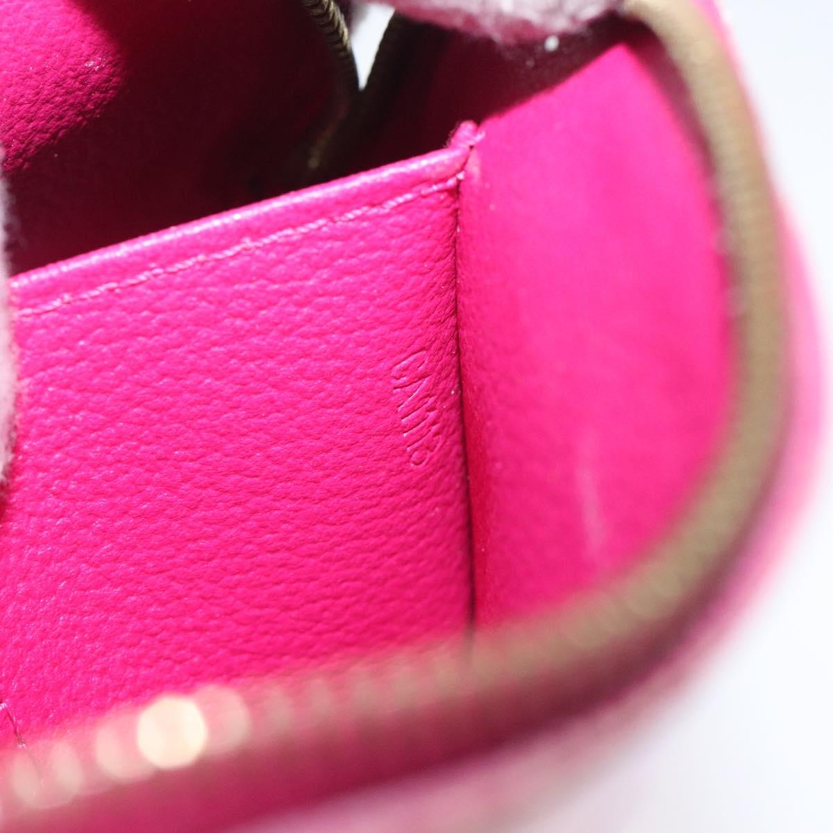 LOUIS VUITTON Vernis Ikat Flower Pochette Cosmetic Pink M90045 LV Auth 123450