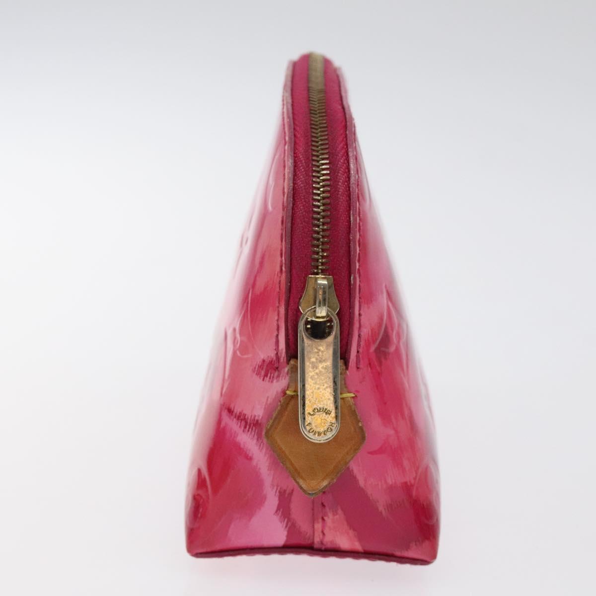 LOUIS VUITTON Vernis Ikat Flower Pochette Cosmetic Pink M90045 LV Auth 123450
