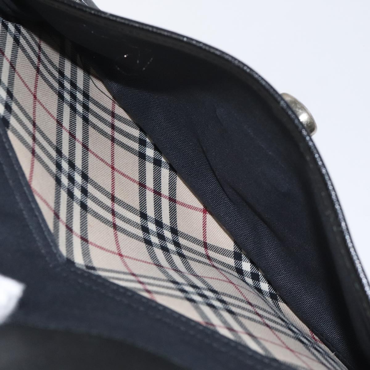 BURBERRY Nova Check Hand Bag Canvas Beige Auth 123490