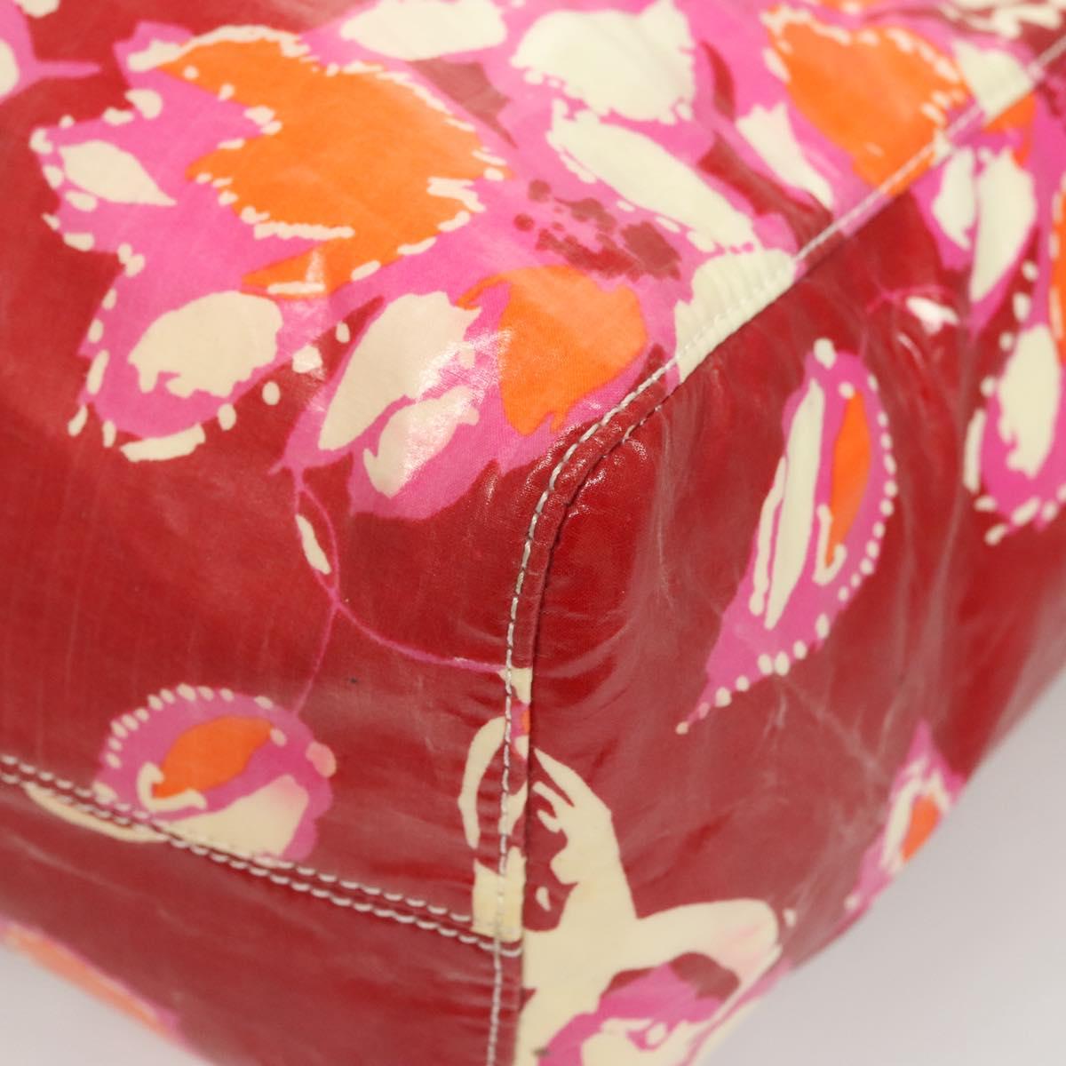 CHANEL High Summer Tote Bag Enamel Red CC Auth 123514