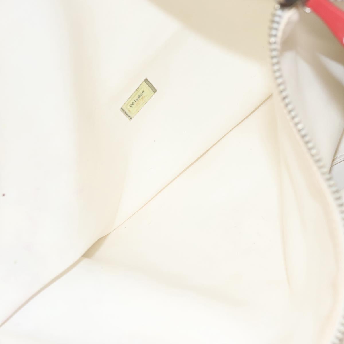 CHANEL High Summer Tote Bag Enamel Red CC Auth 123514