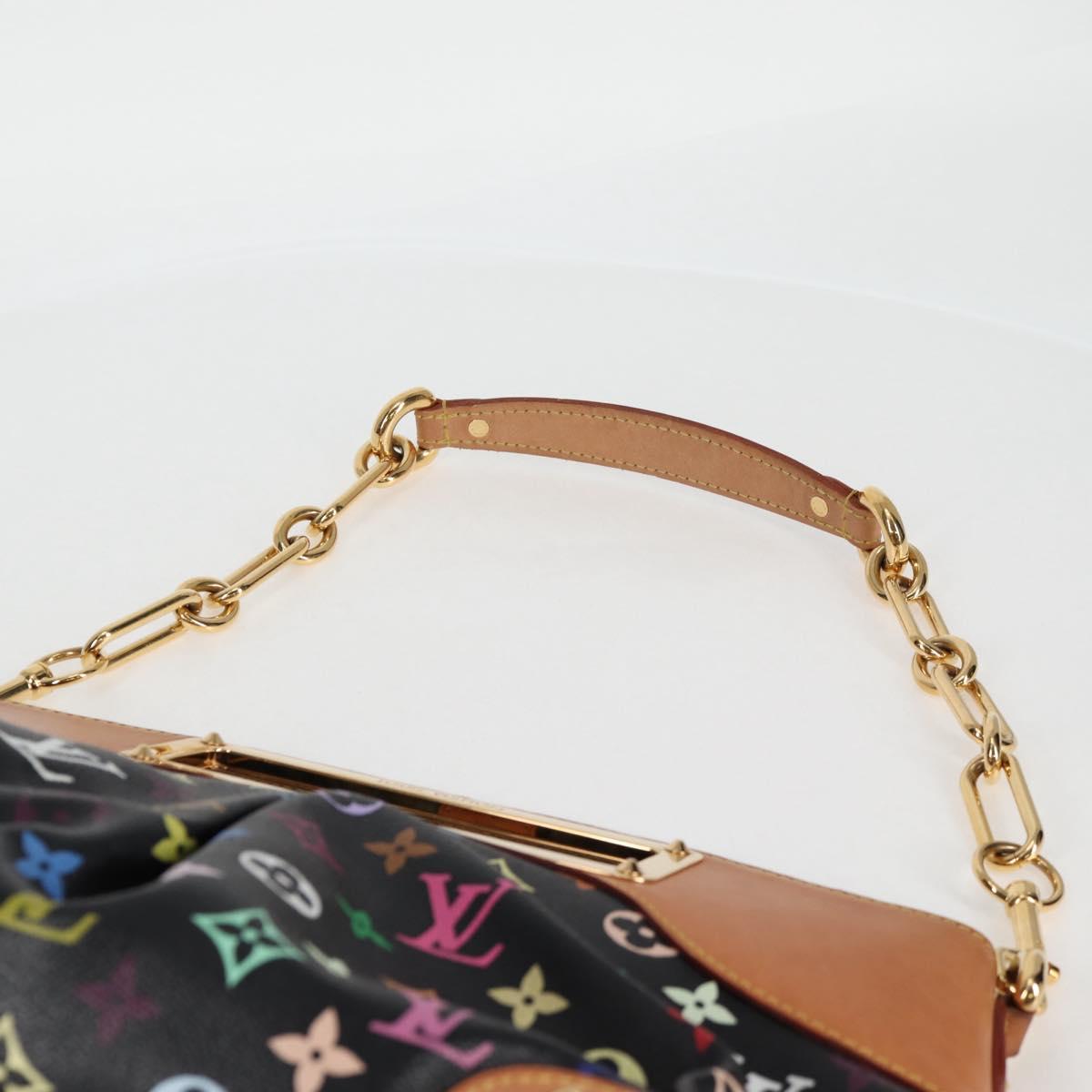 LOUIS VUITTON Monogram Multicolor Judy MM Bag 2Way Black M40256 LV Auth 123526V