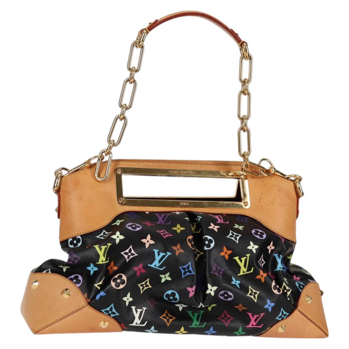 LOUIS VUITTON Monogram Multicolor Judy GM Bag 2way Black M40254 LV Auth 123527V
