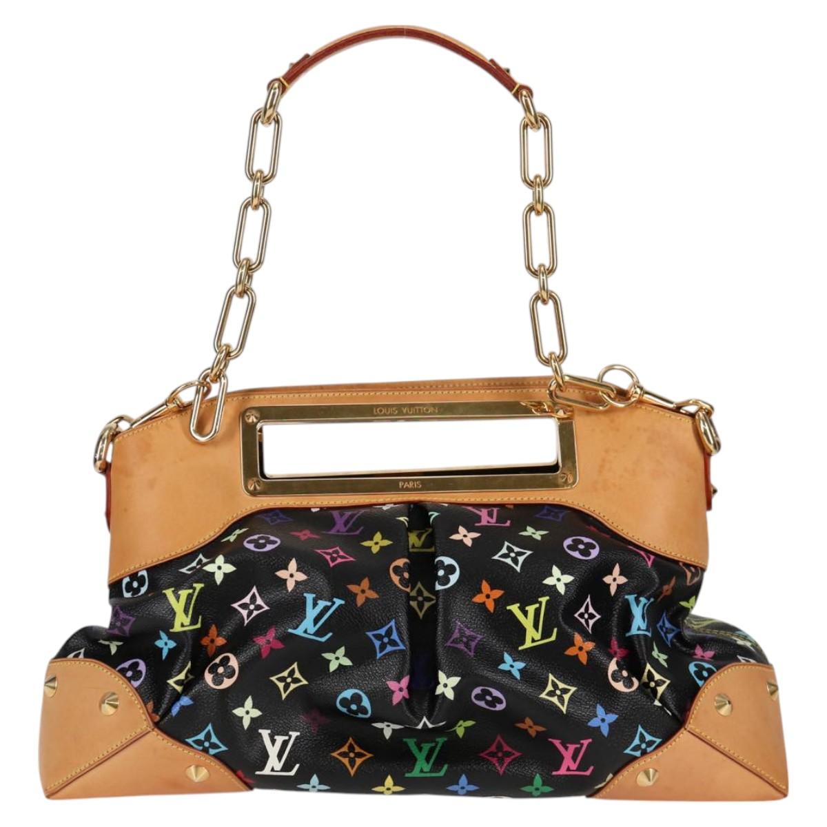 LOUIS VUITTON Monogram Multicolor Judy GM Bag 2way Black M40254 LV Auth 123527V