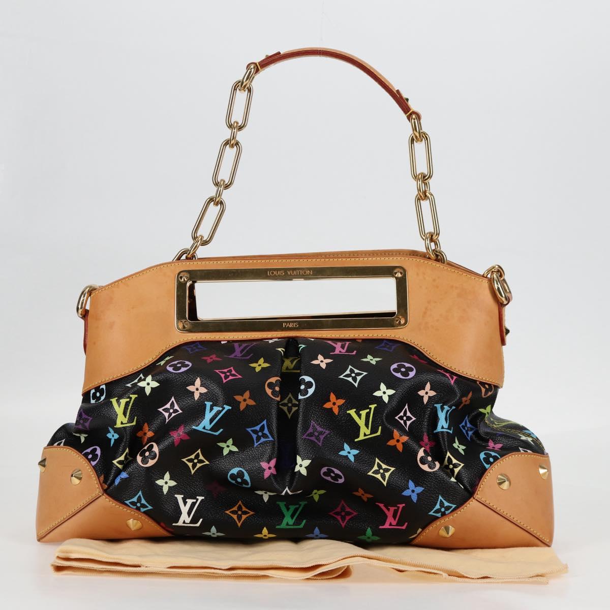 LOUIS VUITTON Monogram Multicolor Judy GM Bag 2way Black M40254 LV Auth 123527V