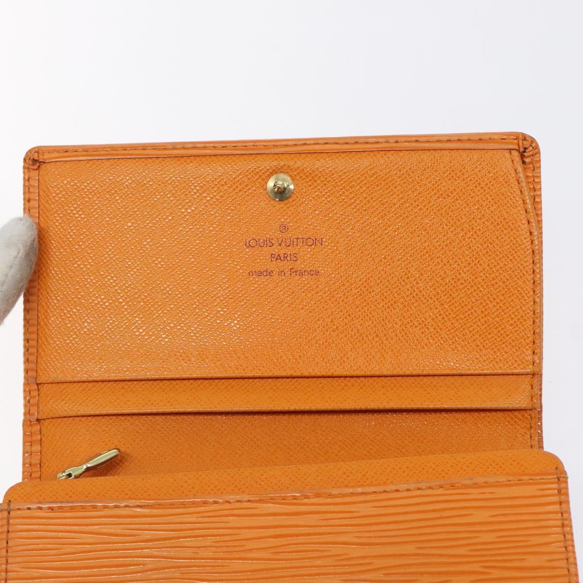LOUIS VUITTON Epi Porte Monnaie Billets Tresor Mandarin M6350H LV Auth 123533
