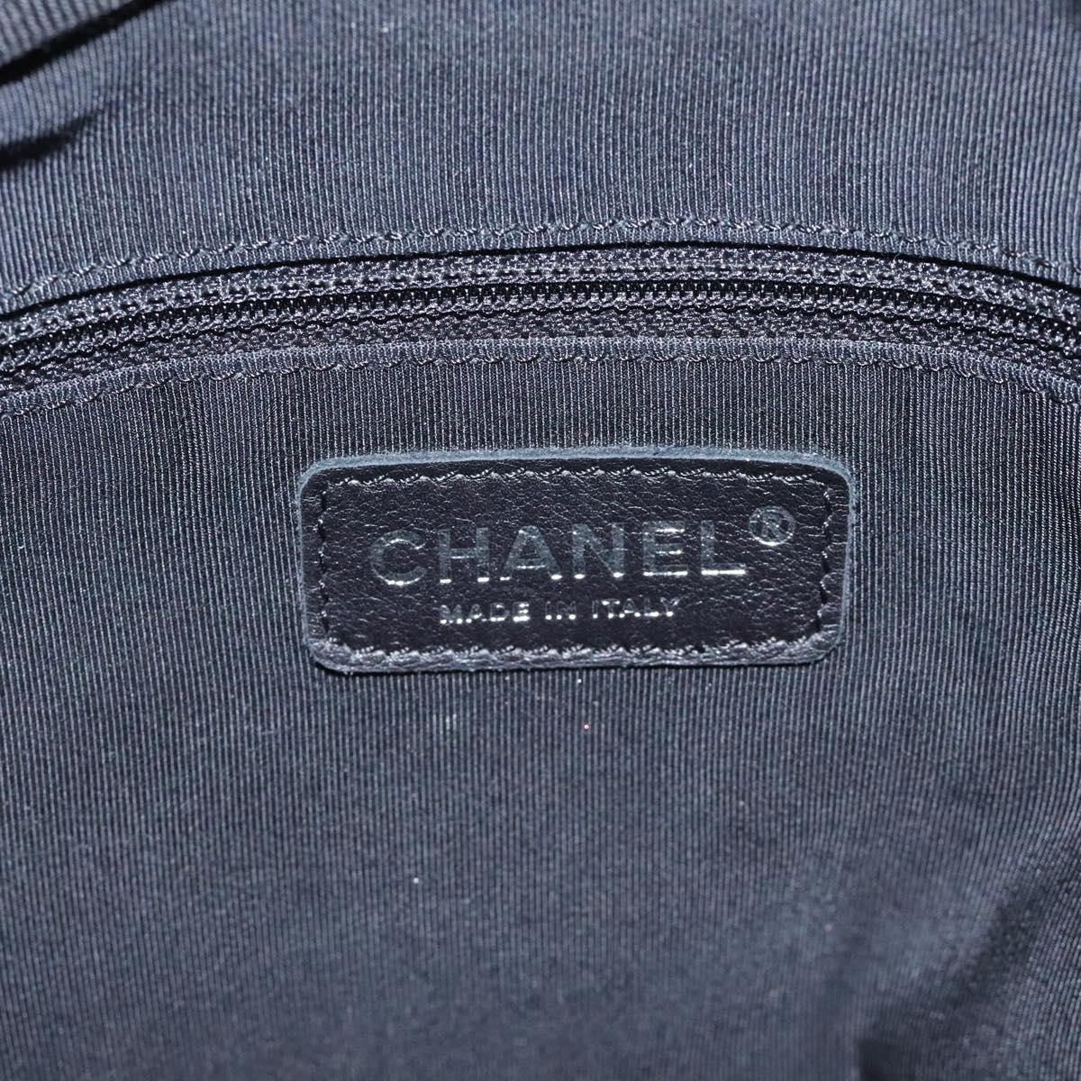 CHANEL Unlimited Shoulder Bag Nylon Silver CC Auth 123569