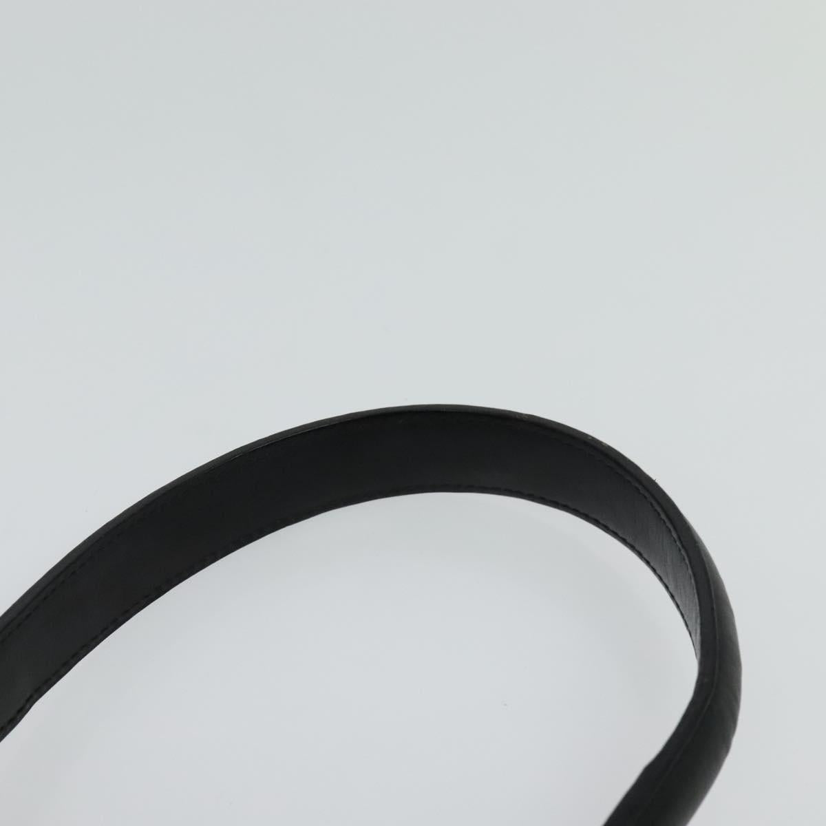 CELINE Hand Bag Leather Black Gold Auth 123571