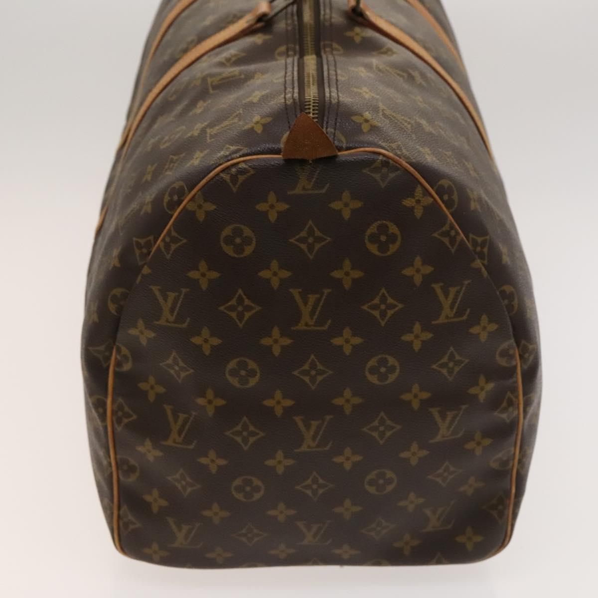 LOUIS VUITTON Monogram Keepall 55 Boston Bag M41424 LV Auth 123604