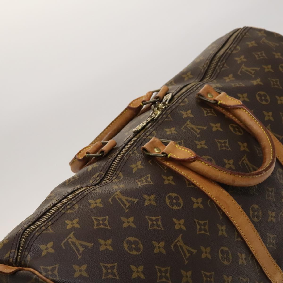 LOUIS VUITTON Monogram Keepall 55 Boston Bag M41424 LV Auth 123604