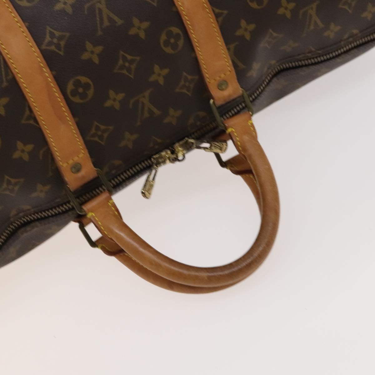 LOUIS VUITTON Monogram Keepall 55 Boston Bag M41424 LV Auth 123604