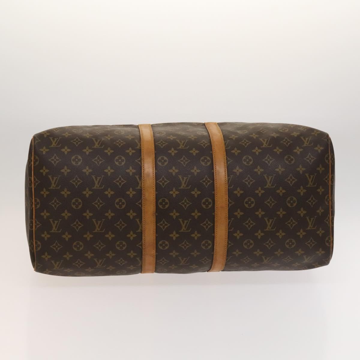 LOUIS VUITTON Monogram Keepall 55 Boston Bag M41424 LV Auth 123604