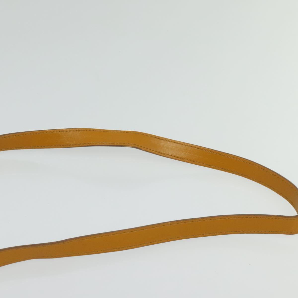 Salvatore Ferragamo Gancini Shoulder Bag Leather 2way Brown Gold Auth 123668