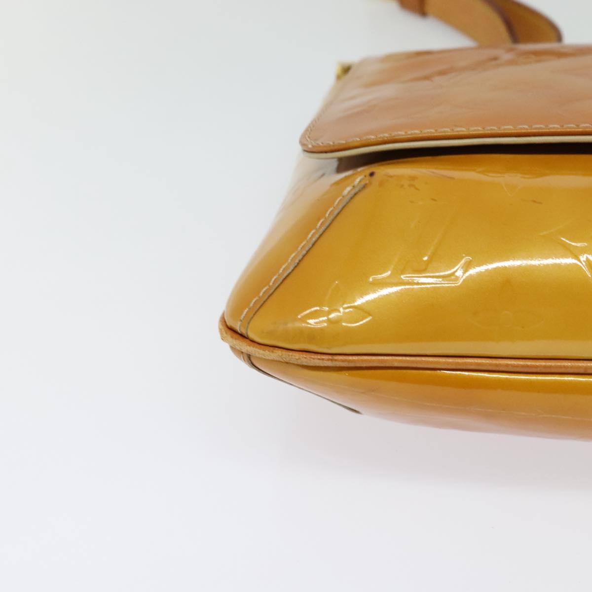 LOUIS VUITTON Monogram Vernis Thompson Street Bag Beige M91301 LV Auth 123678