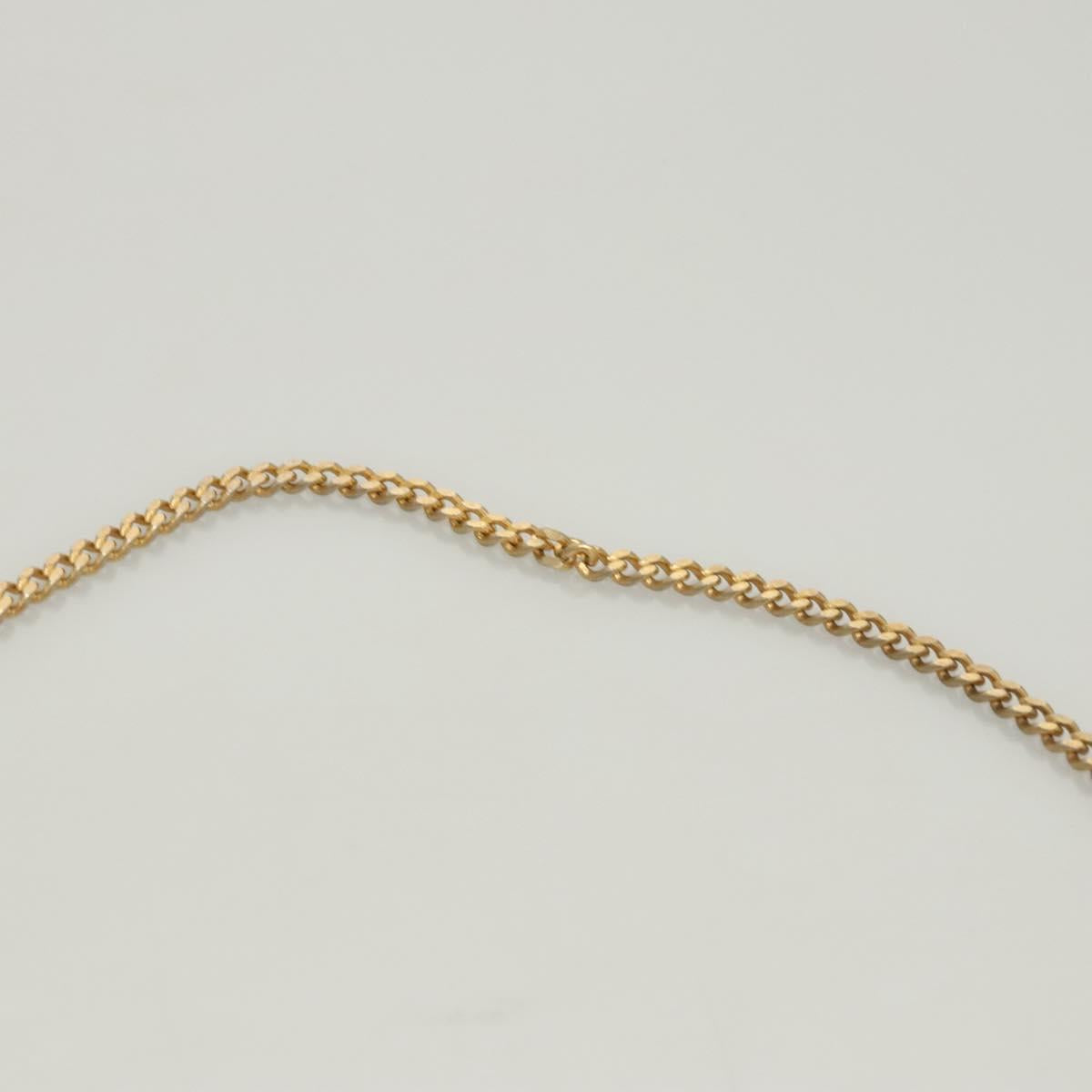 Christian Dior Trotter Canvas Chain Shoulder Bag Beige Gold Auth 123721