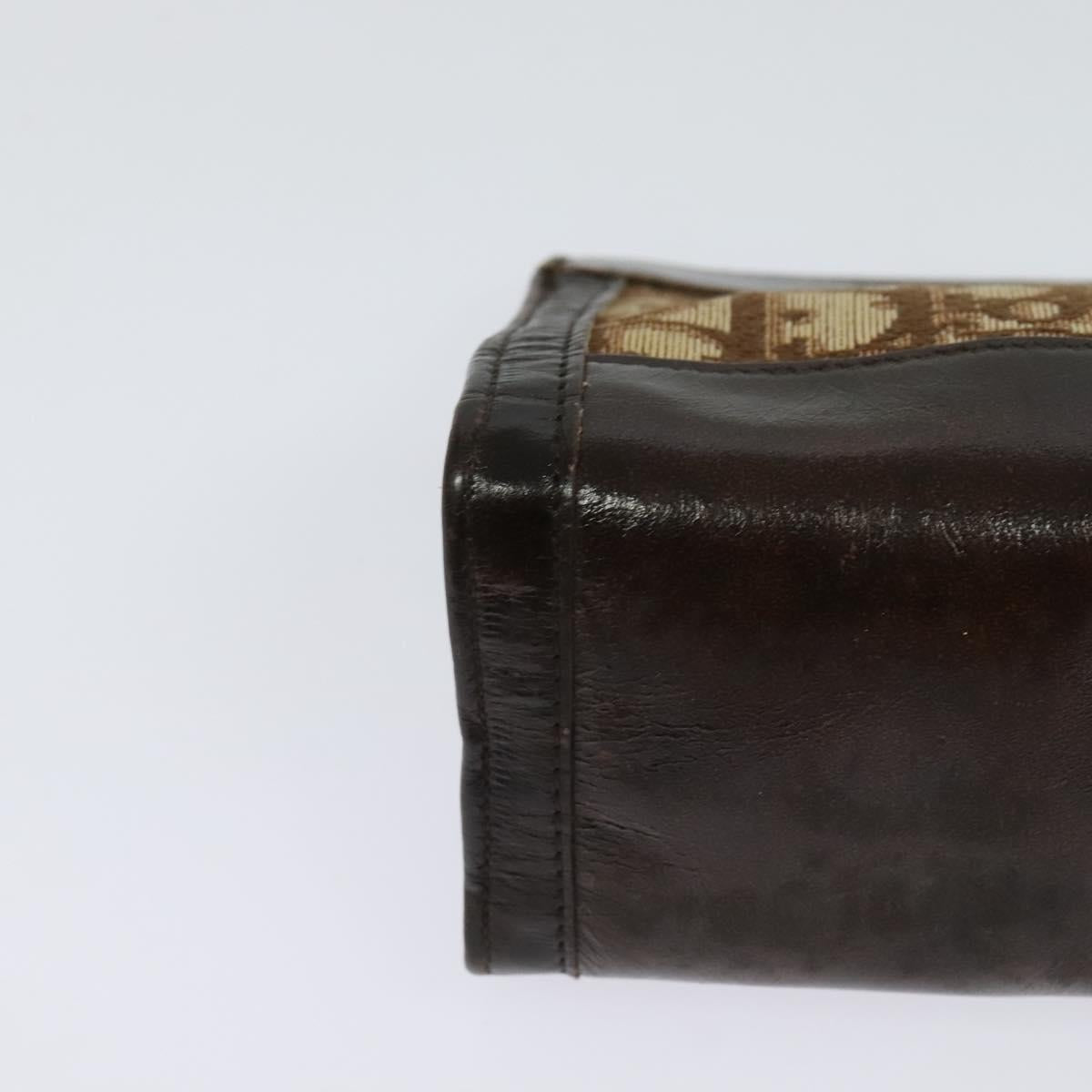 Christian Dior Trotter Canvas Pouch Brown Auth 123732