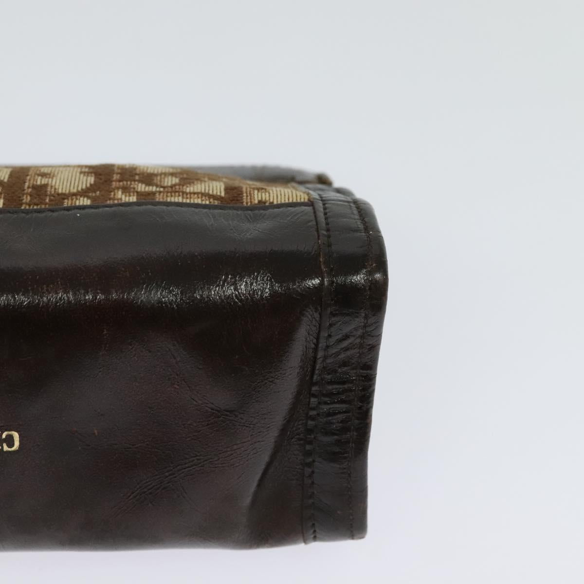Christian Dior Trotter Canvas Pouch Brown Auth 123732
