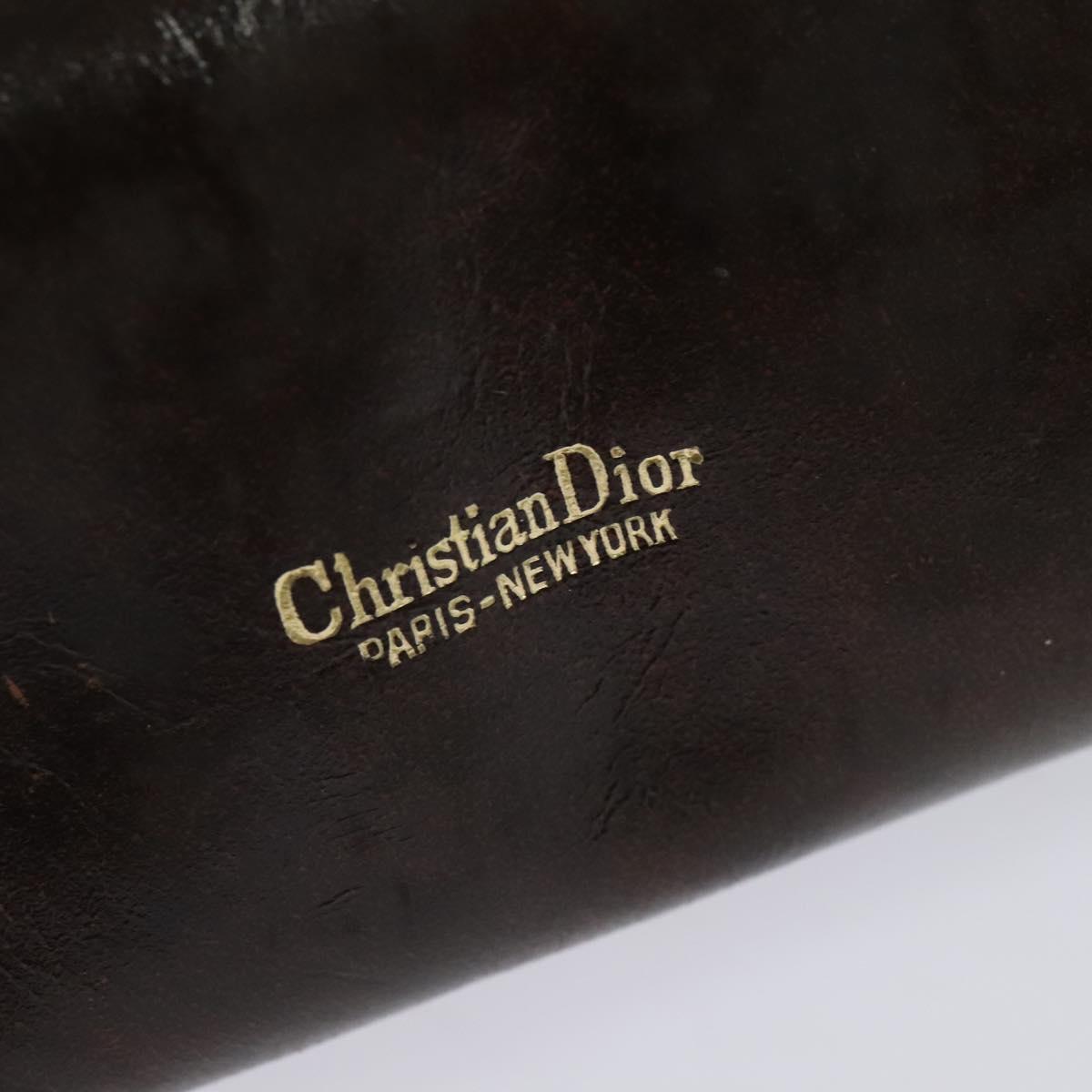 Christian Dior Trotter Canvas Pouch Brown Auth 123732