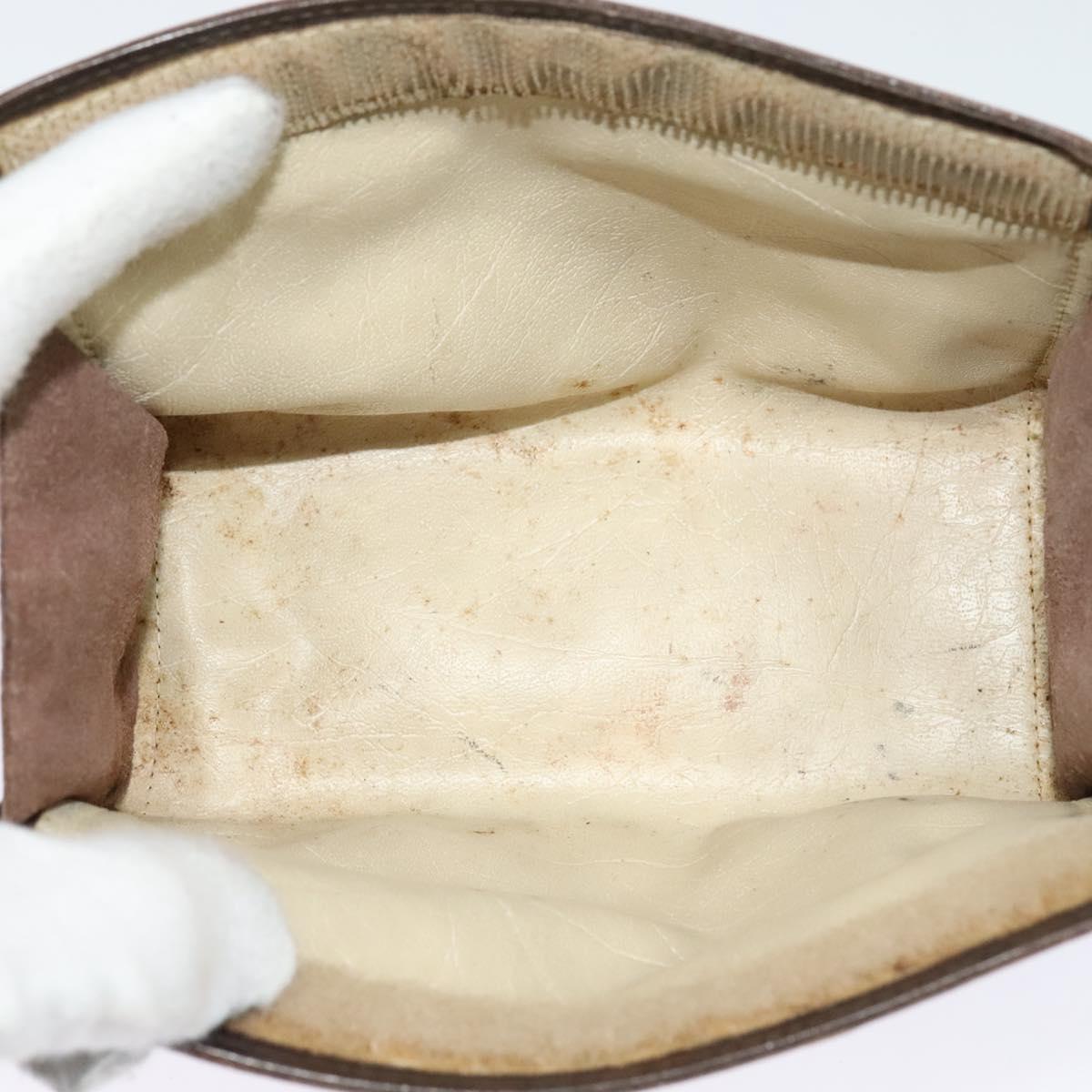 Christian Dior Trotter Canvas Pouch Brown Auth 123732