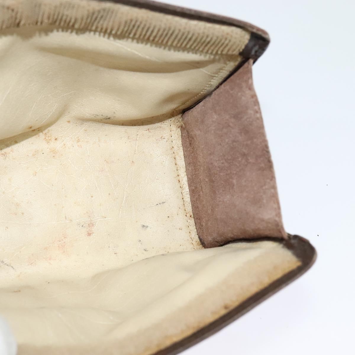 Christian Dior Trotter Canvas Pouch Brown Auth 123732