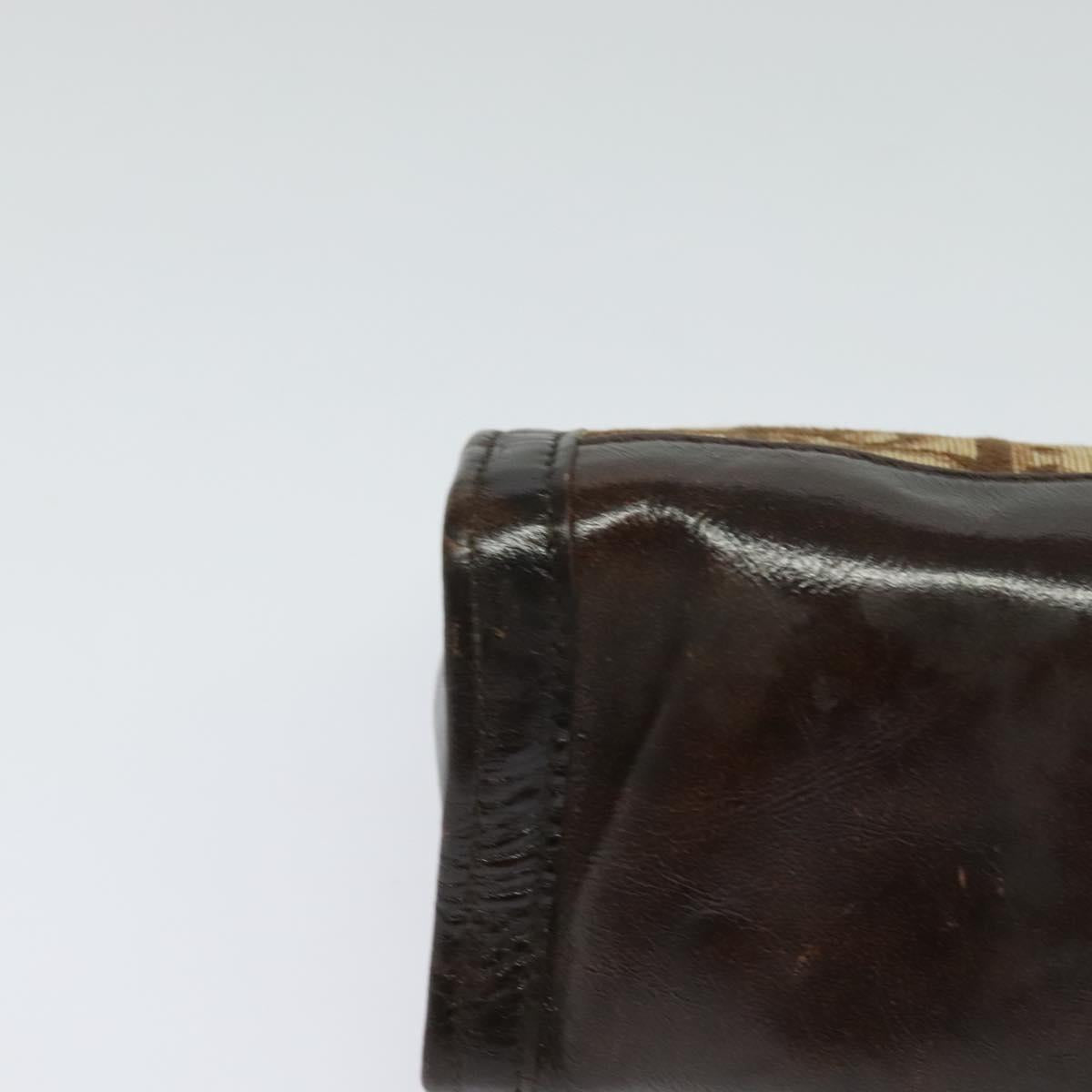 Christian Dior Trotter Canvas Pouch Brown Auth 123732