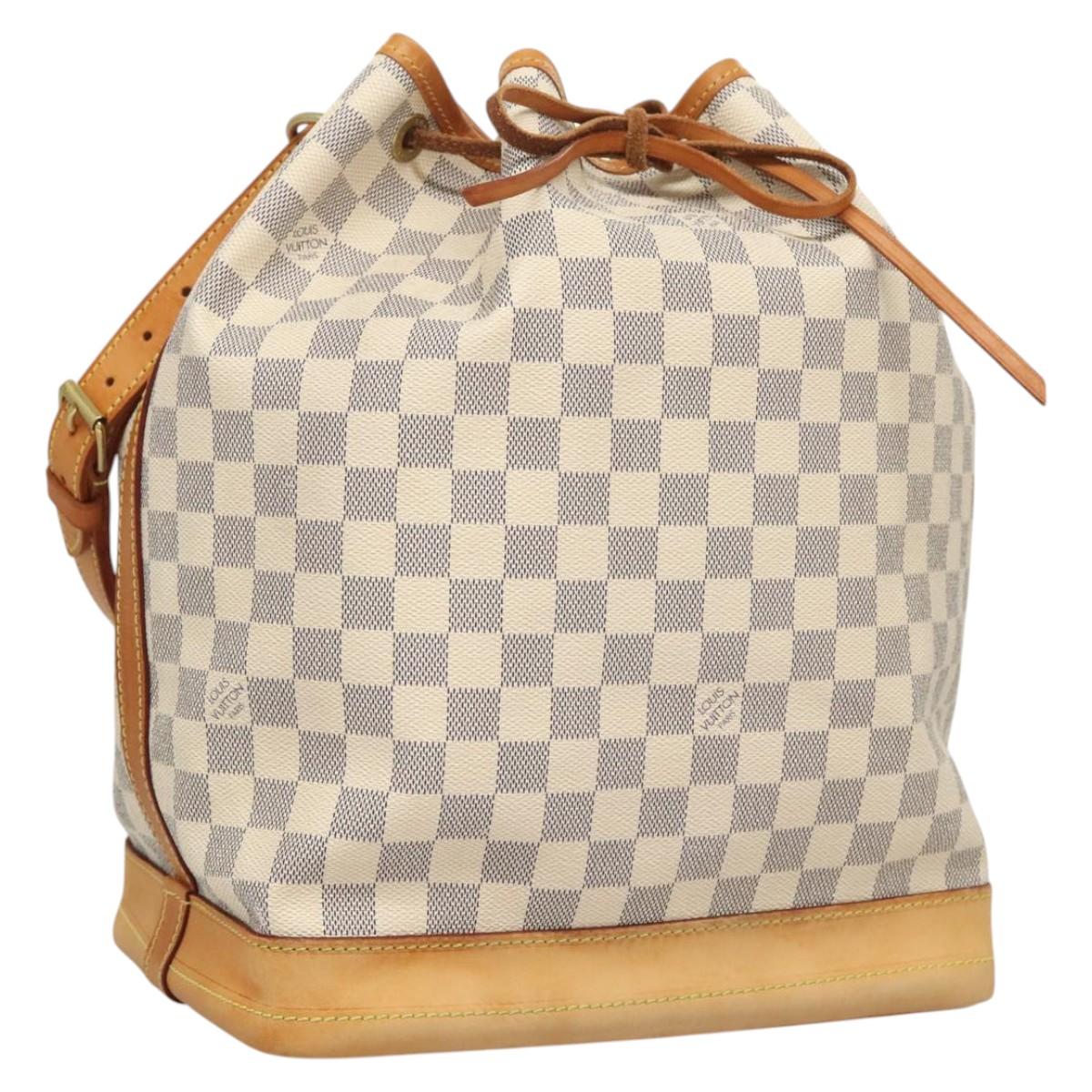 LOUIS VUITTON Damier Azur Noe Shoulder Bag N42222 LV Auth 123746