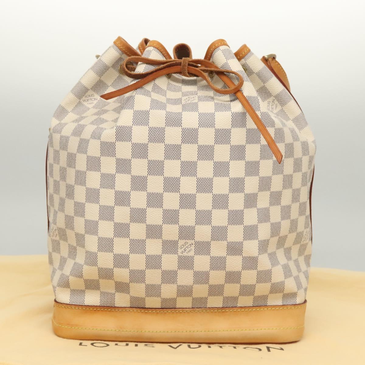 LOUIS VUITTON Damier Azur Noe Shoulder Bag N42222 LV Auth 123746