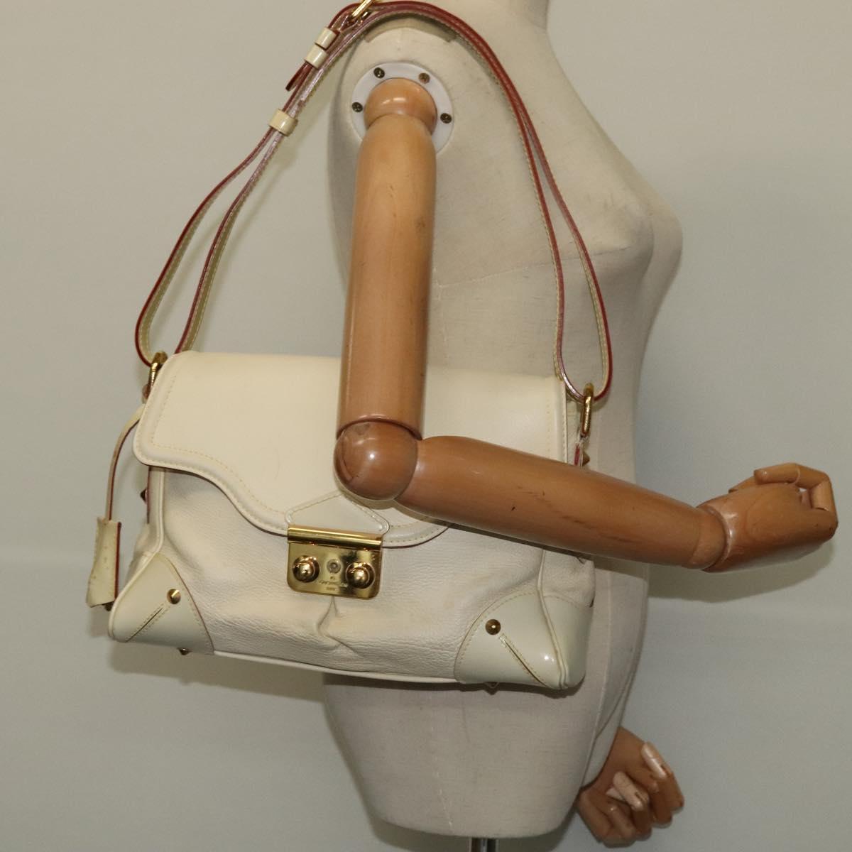 LOUIS VUITTON Suhari Resensual Shoulder Bag White M95845 LV Auth 123753