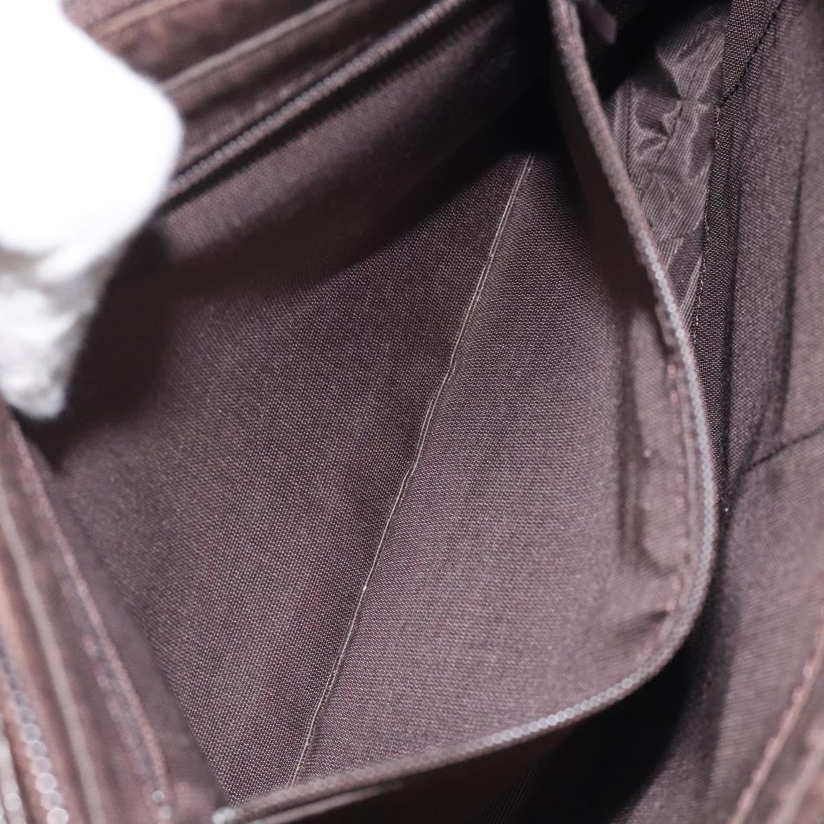 BURBERRY Nova Check Shoulder Bag Canvas Beige Silver Auth 123791