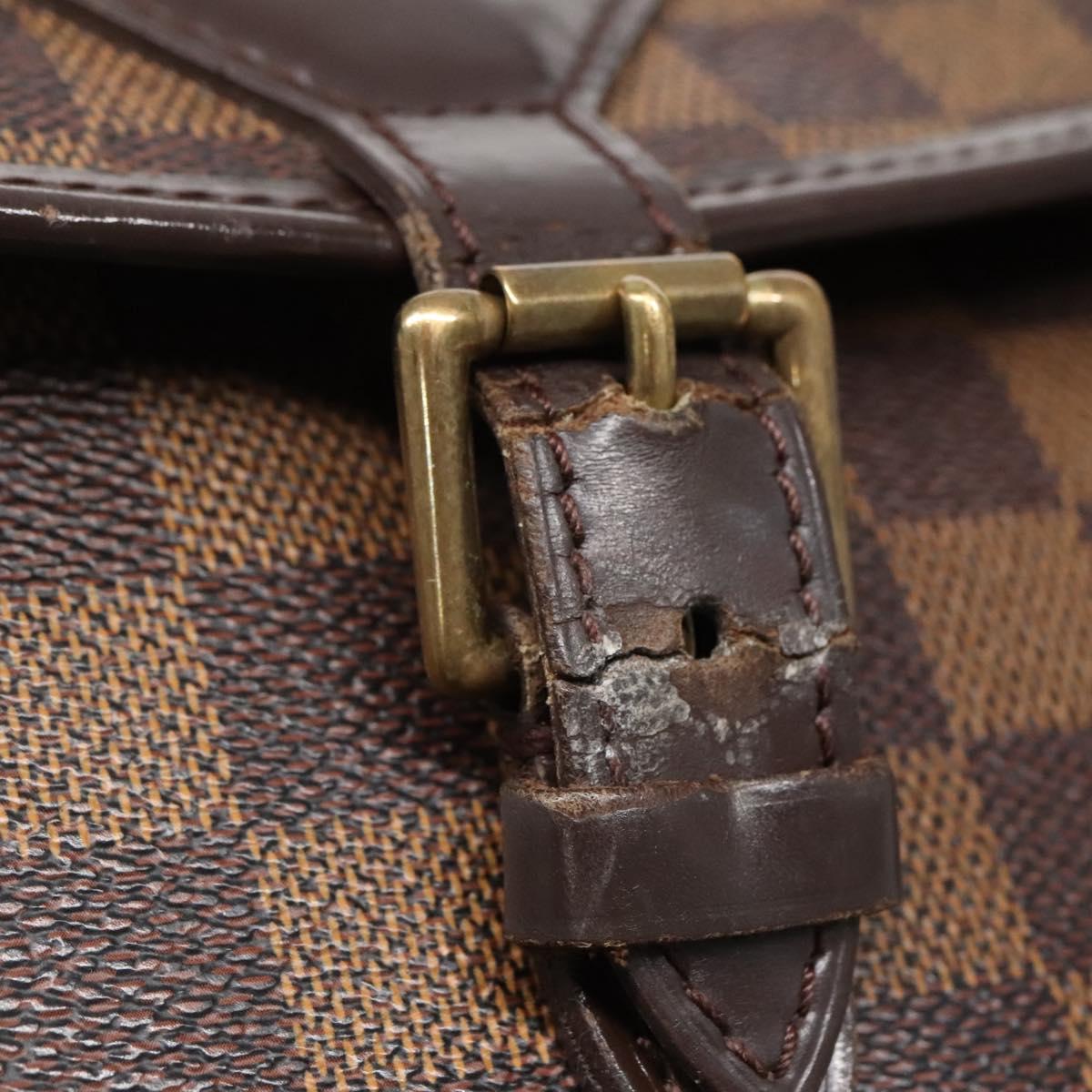 LOUIS VUITTON Damier Ebene Sologne Shoulder Bag N48079 LV Auth 123806