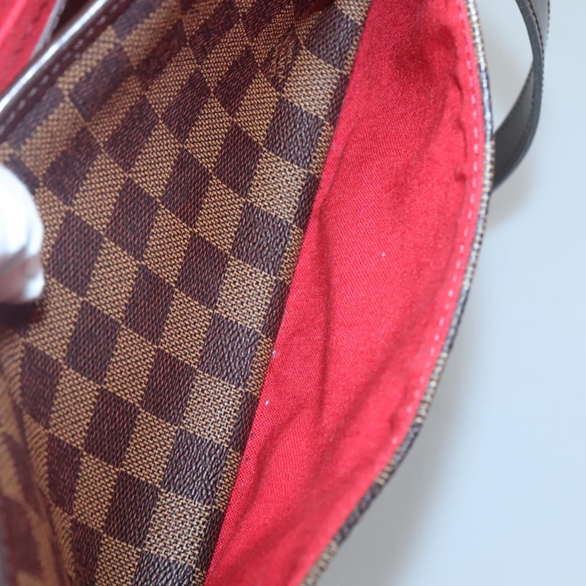 LOUIS VUITTON Damier Ebene Sologne Shoulder Bag N48079 LV Auth 123806