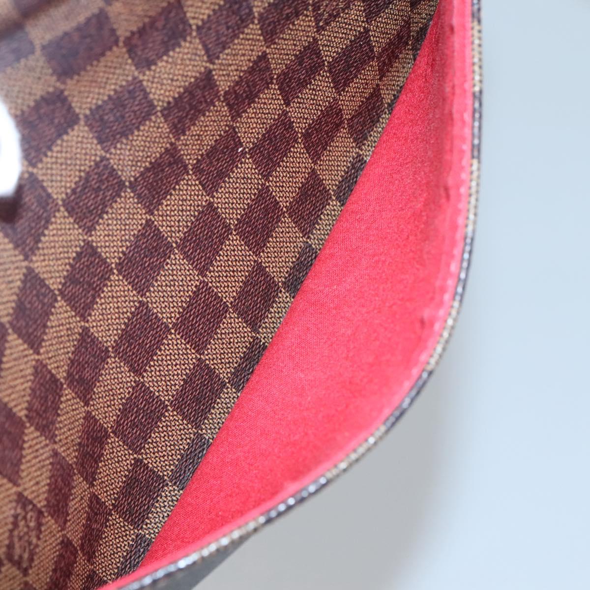 LOUIS VUITTON Damier Ebene Sologne Shoulder Bag N48079 LV Auth 123806