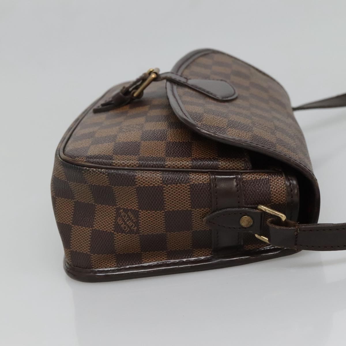 LOUIS VUITTON Damier Ebene Sologne Shoulder Bag N48079 LV Auth 123806