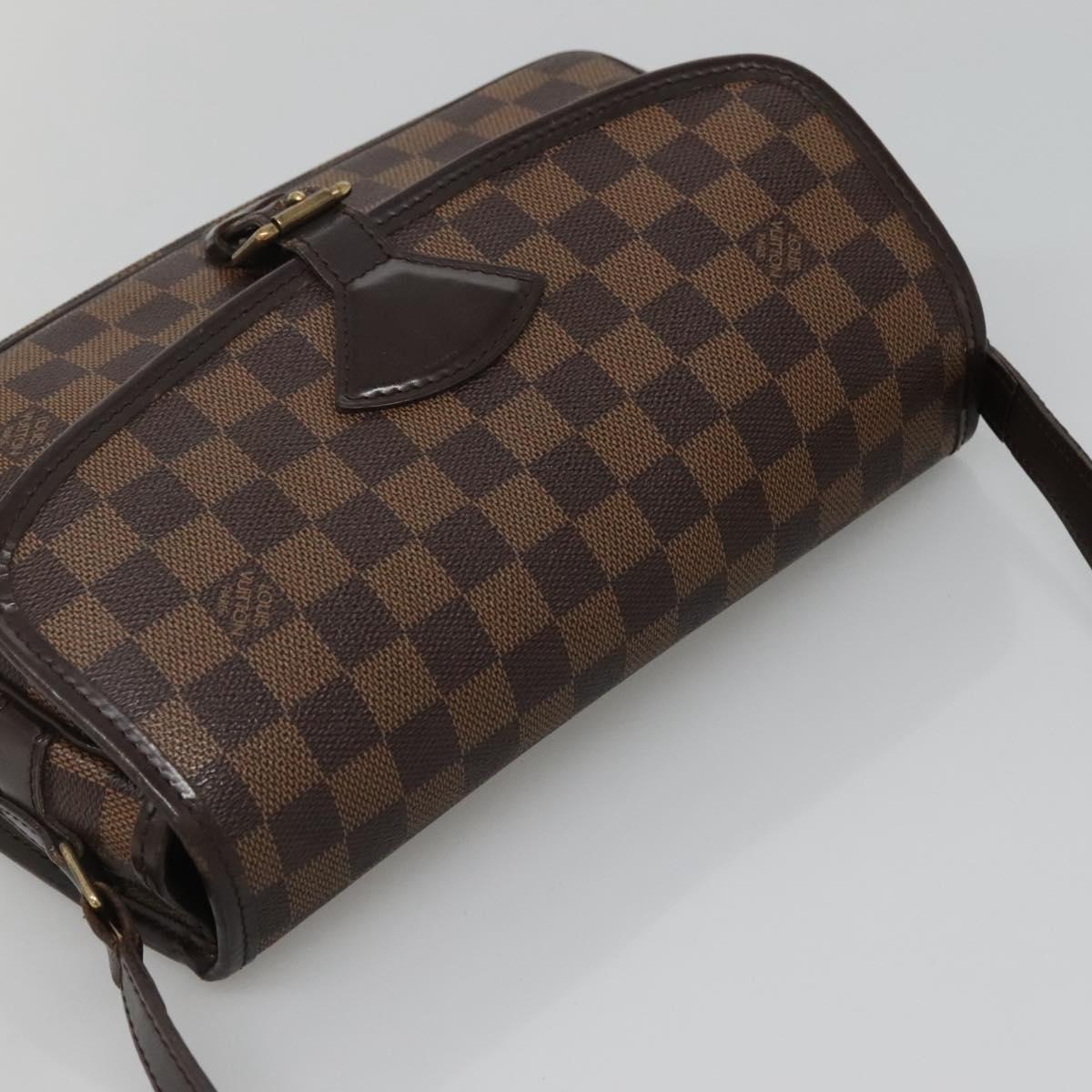 LOUIS VUITTON Damier Ebene Sologne Shoulder Bag N48079 LV Auth 123806