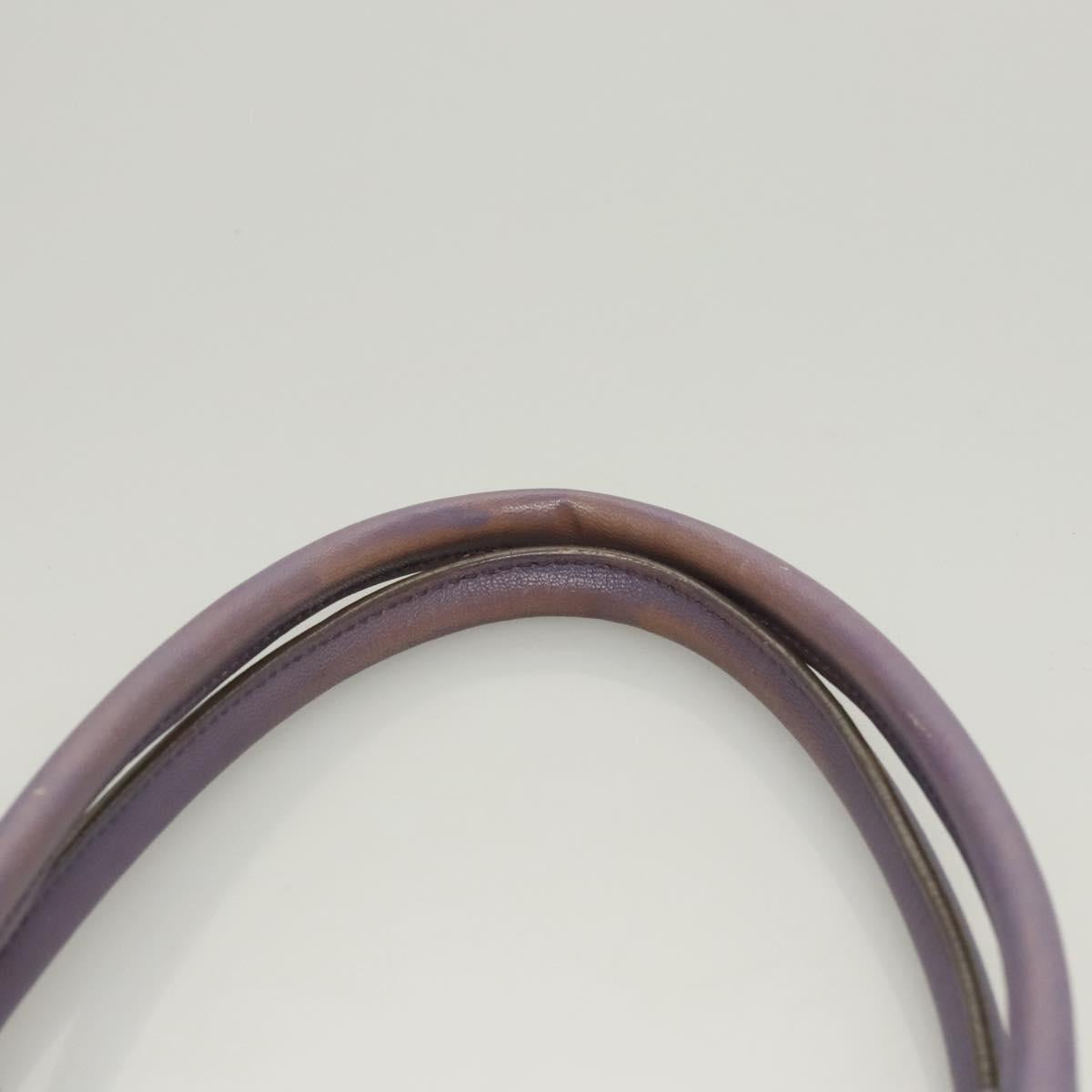 Salvatore Ferragamo Gancini Shoulder Bag Leather Purple Auth 123821