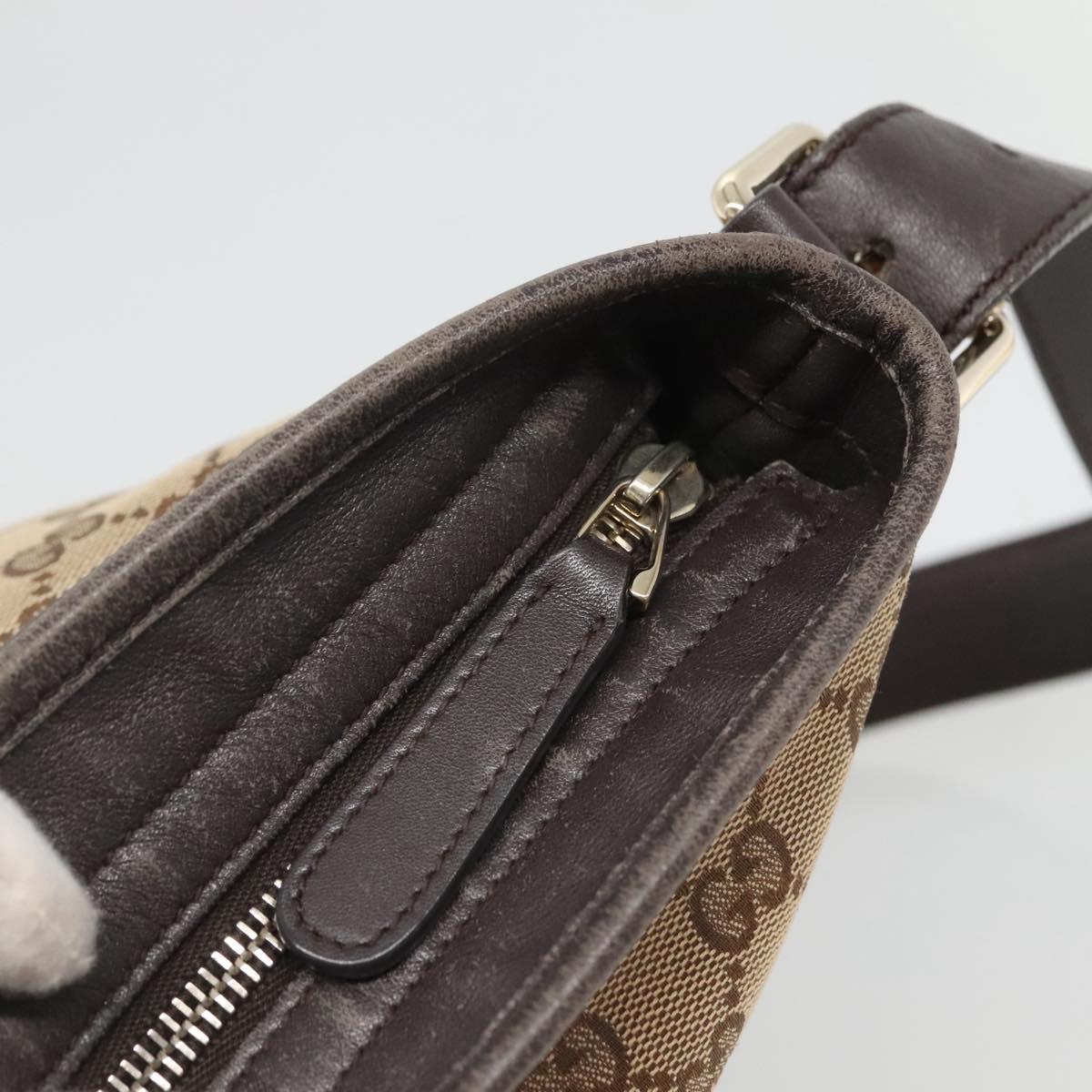 GUCCI GG Canvas Shoulder Bag Outlet Beige Gold 388930 Auth 123848