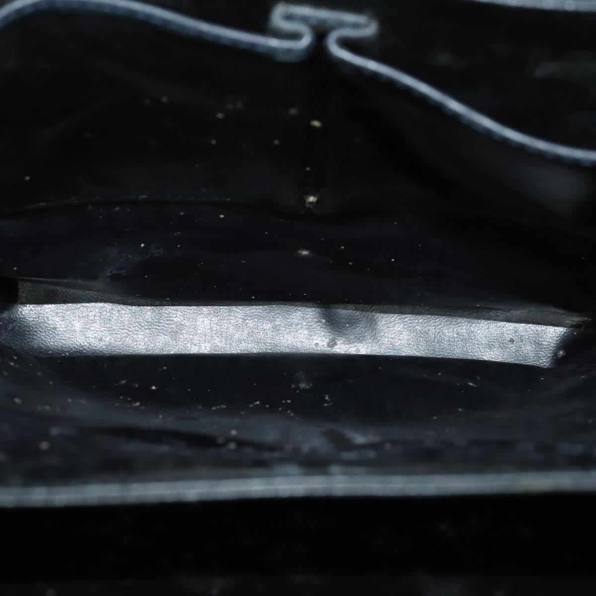 CELINE C Sulky Shoulder Bag Canvas Navy Gold Auth 123864