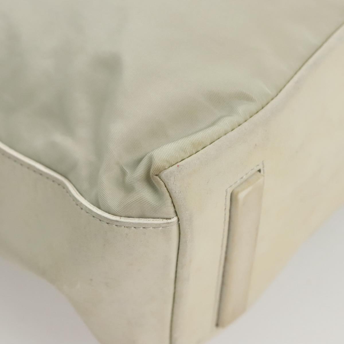 PRADA Shoulder Bag Nylon Silver Gray Auth 123869