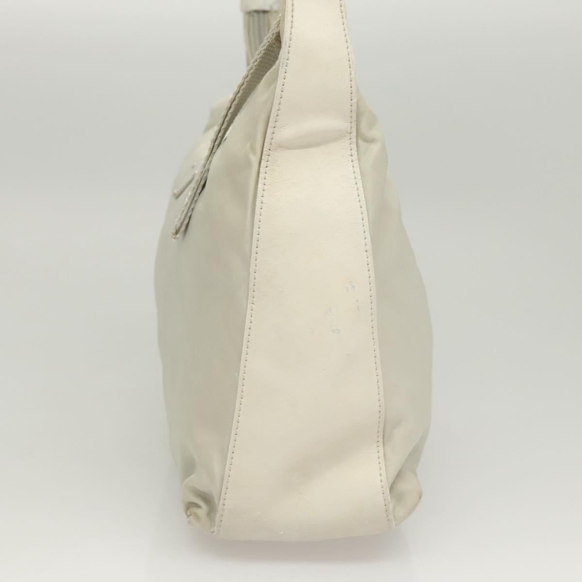 PRADA Shoulder Bag Nylon Silver Gray Auth 123869