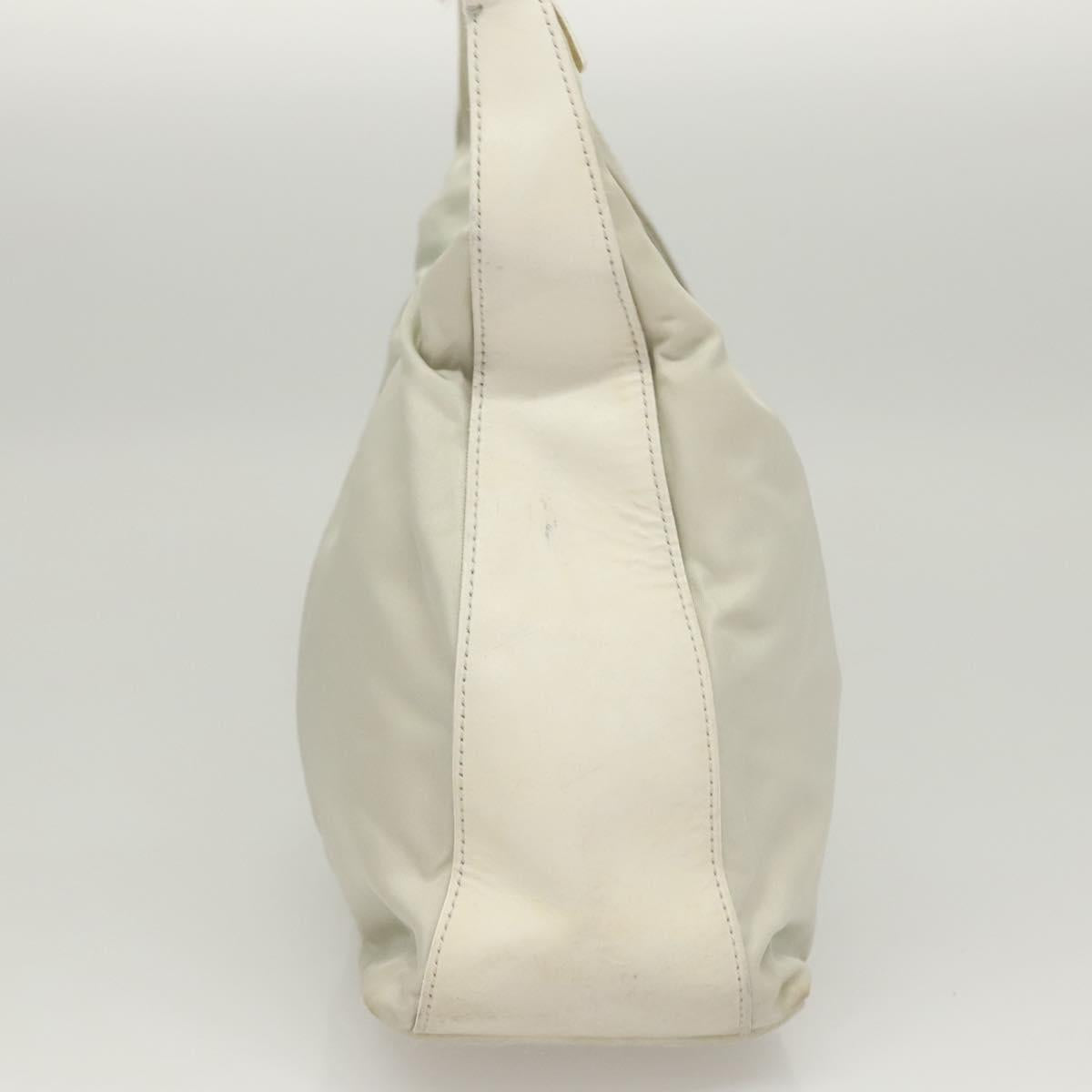 PRADA Shoulder Bag Nylon Silver Gray Auth 123869