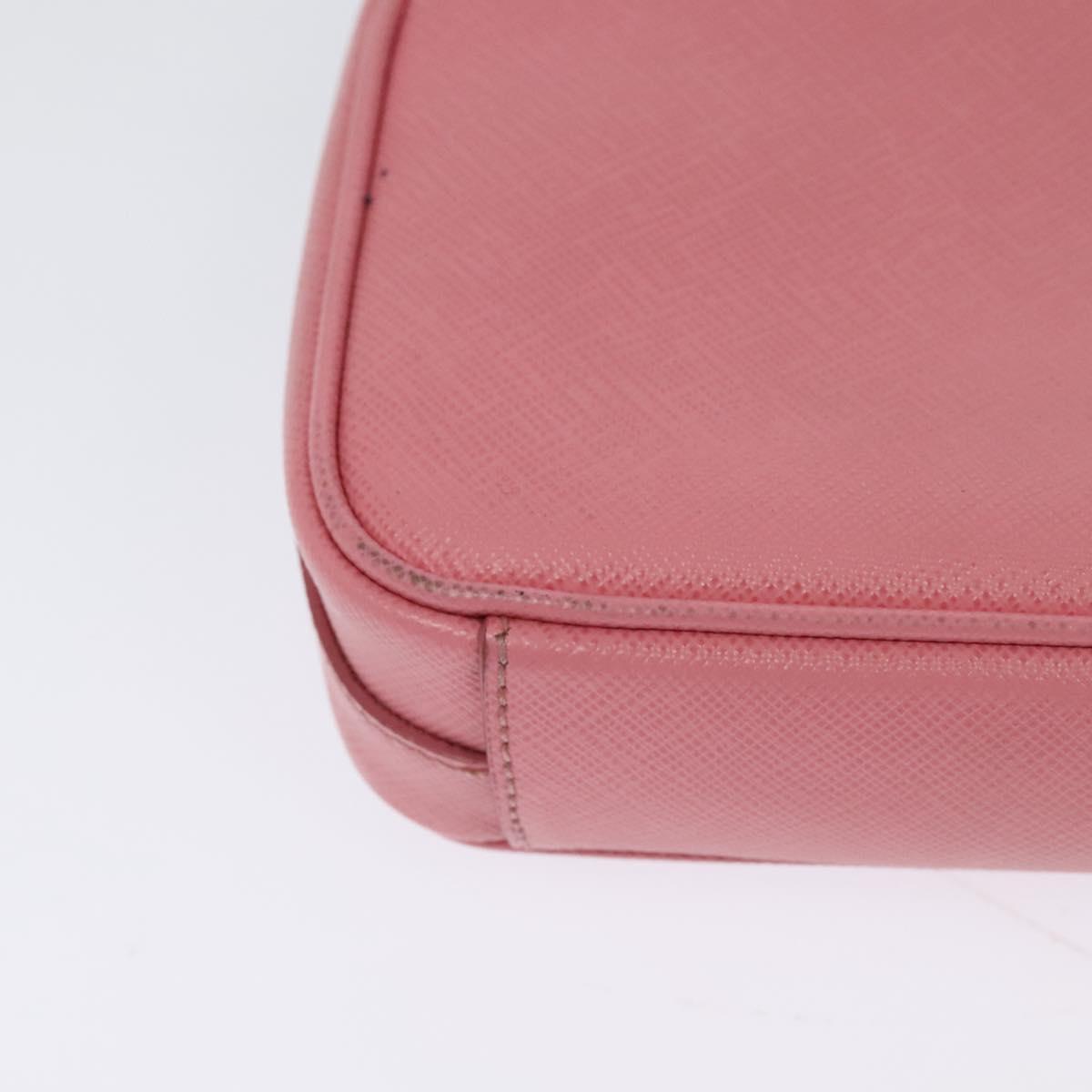 PRADA Hand Bag Safiano leather 2way Pink Auth 123909
