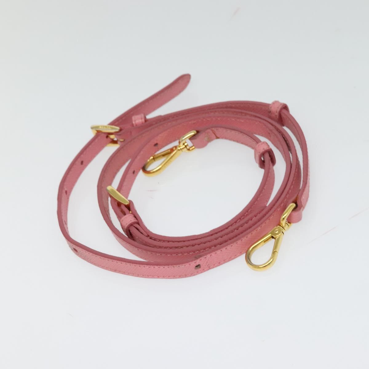 PRADA Hand Bag Safiano leather 2way Pink Auth 123909