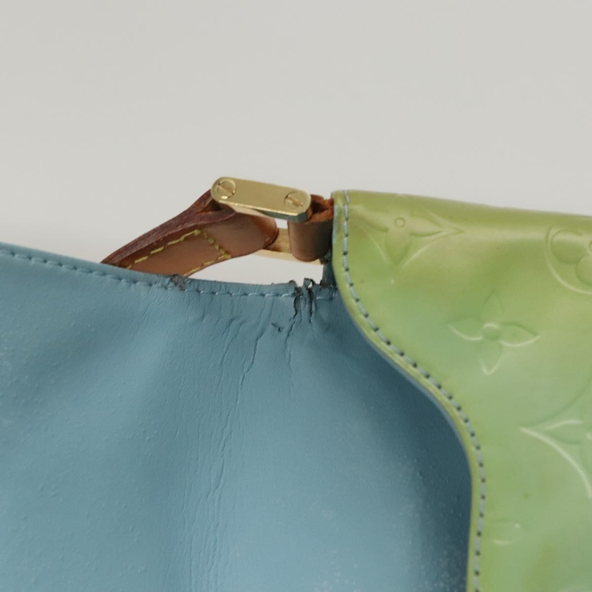 LOUIS VUITTON Monogram Vernis Thompson Street Bag Baby Blue M91009 Auth 123963