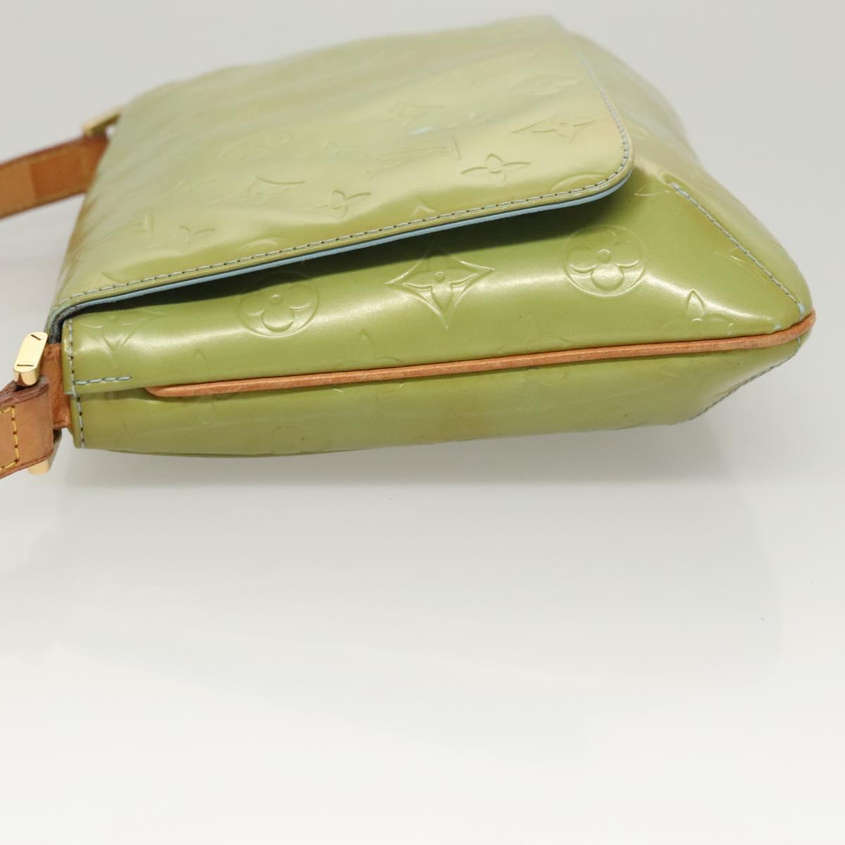 LOUIS VUITTON Monogram Vernis Thompson Street Bag Baby Blue M91009 Auth 123963